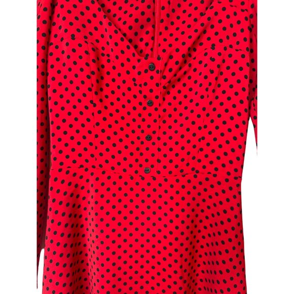 2/$30 ZARA XS Red & Black Polka Dot Mini Dress - Picture 5 of 14